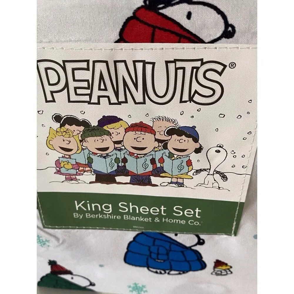 Peanuts Snoopy Puffy Puffer Coat Jacket Sheet‎ Set KING SIZE Multicolor Soft NEW